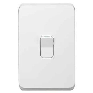 Clipsal Iconic Cover Skin 1 Gang Cooker Switch Extra White | 3041/45C-XW