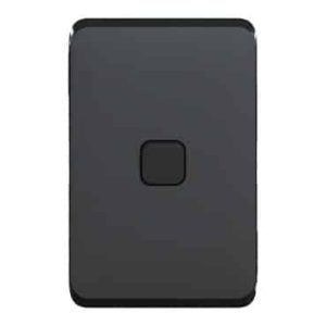 Clipsal Iconic Cover Skin 1 Gang Switch Extra Black | 3041C-XB