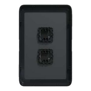 Clipsal Iconic Cover Skin 2 Gang Switch Extra Black | 3042C-XB - Image 3
