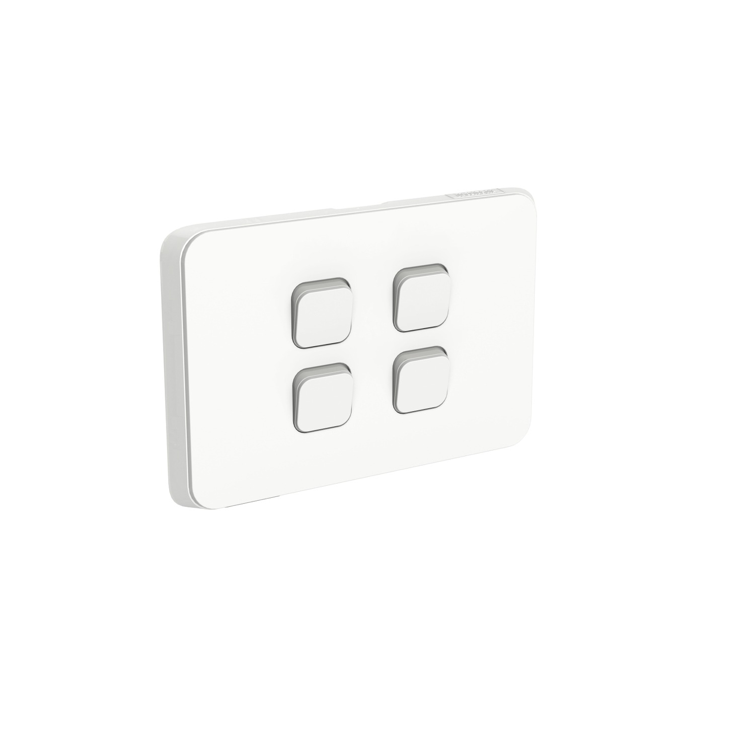 Clipsal Iconic 4 Gang Switch Horizontal 10A Vivid White | 3044HA-VW