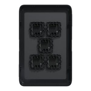 Clipsal Iconic Cover Skin 5 Gang Switch Extra Black | 3045C-XB - Image 3