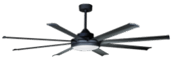 Fantech Trade Atmos DC Ceiling Fan Kit with LED 72 inch (1830mm) Black  | ATMDCMLBK72