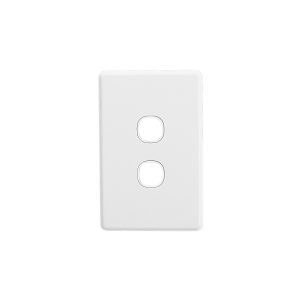 Clipsal Classic C2000 2 Gang Grid and Plate White Electric | C2032VH-WE