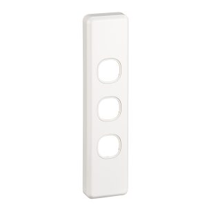 Clipsal Classic C2000 3 Gang Architrave Grid and Plate White Electric | C2033-WE