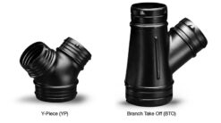 Fantech Trade Y-Piece 300mm 3 Way Duct ABS Black | YP-300-300-300