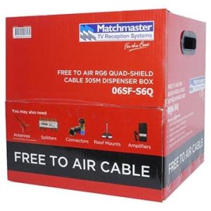 Alternative view of Matchmaster RG6 Free-to-Air Quad Shield Coaxial Cable 305m box | 06SFS6Q