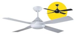 Fantech Trade Quinton Ceiling Fan 48" White With 4 Easy Fix Blades | QTN48BK