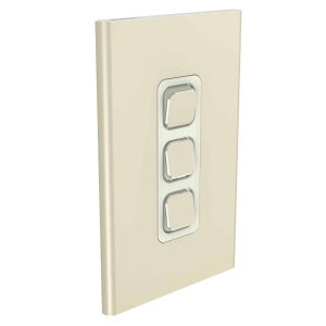 Clipsal Iconic Styl Cover Skin 3 Gang Switch Crowne | S3043C-CE