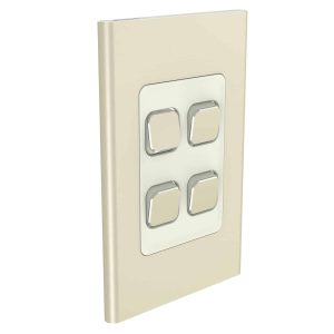 Clipsal Iconic Styl Cover Skin 4 Gang Switch Crowne | S3044C-CE