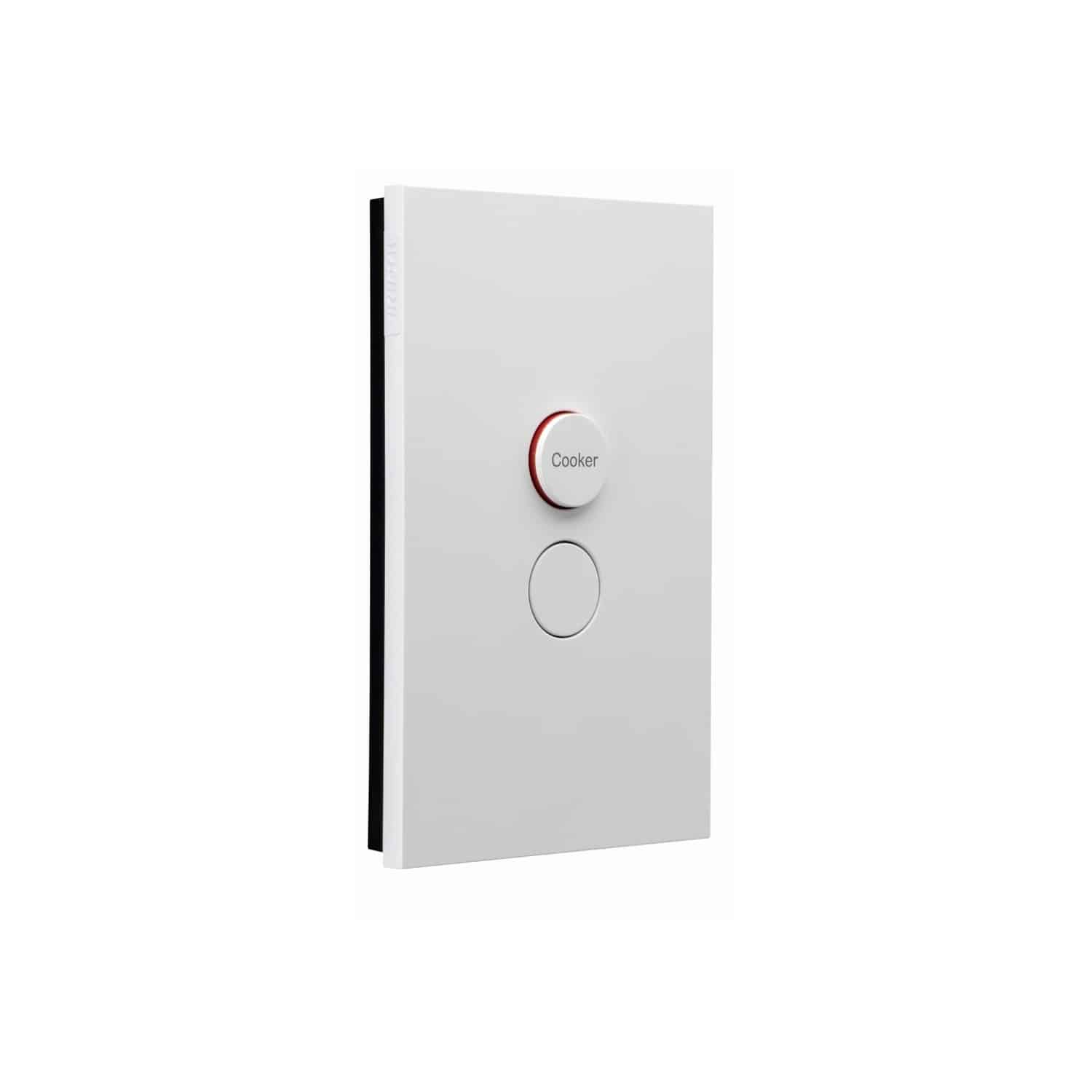 Clipsal Saturn Zen 1 Gang Cooker Switch 45A Zen White | Z4061/45-ZW
