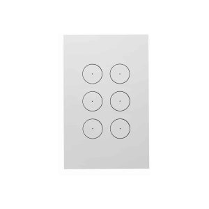 Clipsal Saturn Zen Grid and Plate Less Mechanism 6 Gang Zen White | Z4066VH-ZW