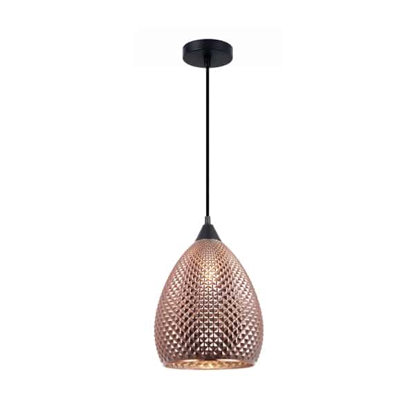 CLA PENDANT ES Copper (Glass) ELLIPSE w/segments OD225mm | RICTUS3