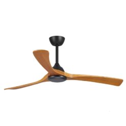 Fanco Sanctuary DC Ceiling Fan with Remote - Black with Teak Blades 52" | F6000/218A - Image 3
