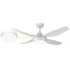 Fantech Trade Quinton DC Ceiling Fan Dimmable Light Kit Tri-Colour White | QTNDCLEDKITWH