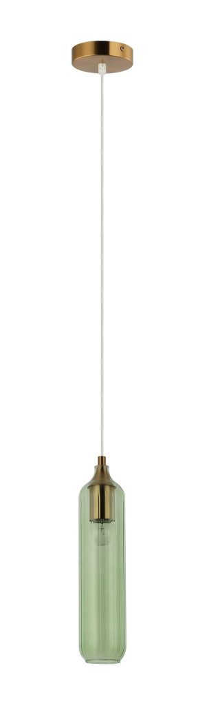 CLA PENDANT ES Green Glass CYLINDER OD80mm | MANGA2