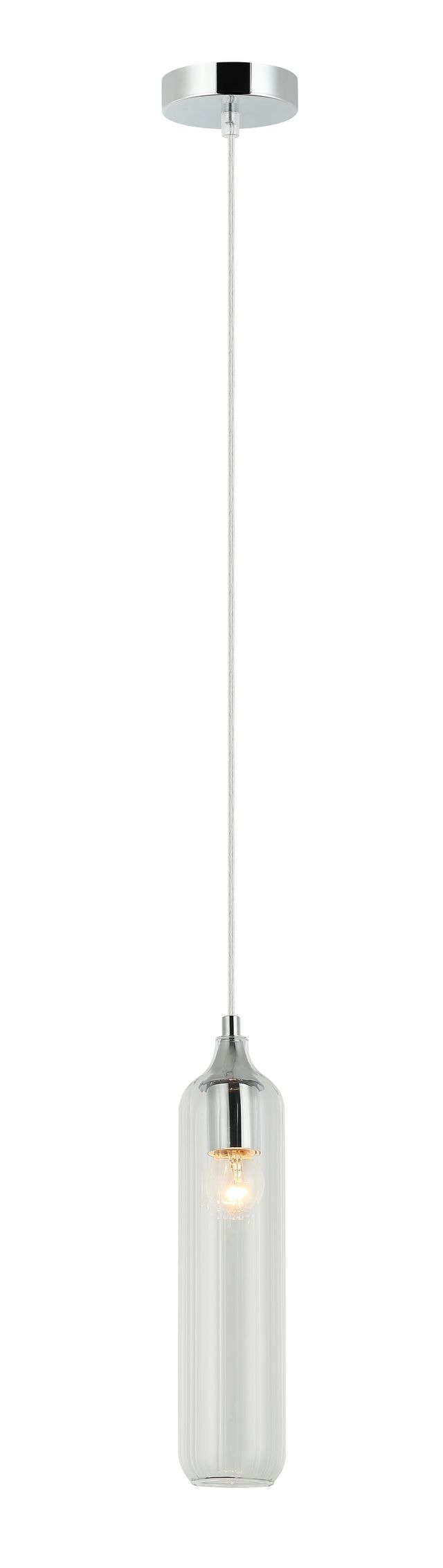 CLA PENDANT ES Clear Glass CYLINDER OD80mm | MANGA5