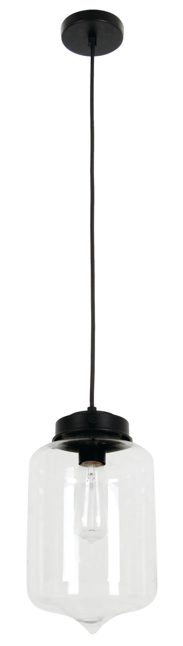 CLA PENDANT ES Clear Glass TIPPED OBLONG OD180mm | MASON5