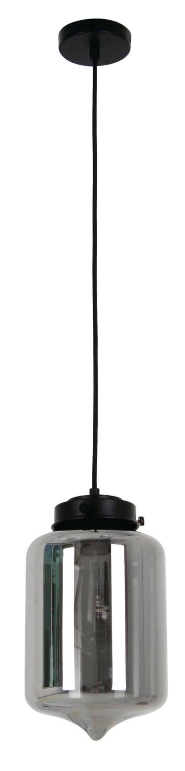 CLA PENDANT ES Smoked Glass TIPPED OBLONG OD180mm | MASON6
