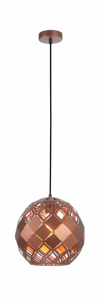 CLA PENDANT ES Coffee Embossed Tiled WINE GLASS OD300mm | TUILE6