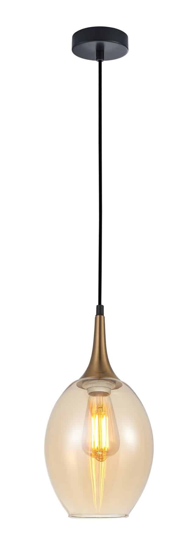 CLA PENDANT ES 72W Bronze Amber Wine Glass OD180mm x H340mm | BROTE1