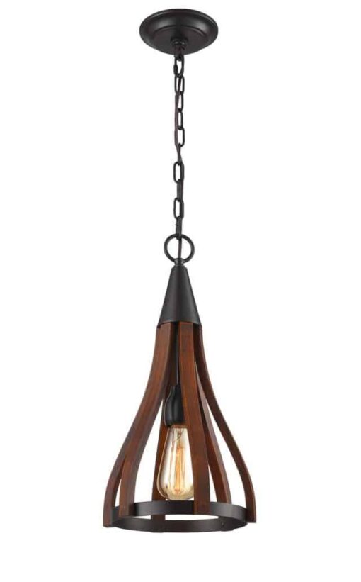 CLA PENDANT ES Dark Red Wood SML BELL OD226mm | KHALEESI1